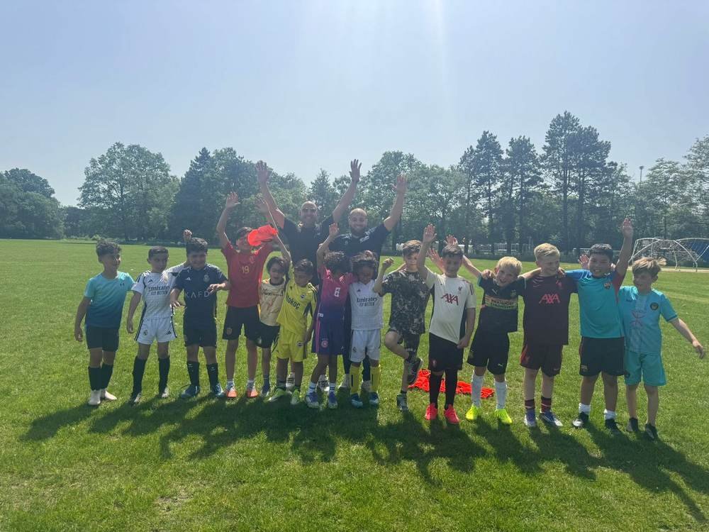 Groepsfoto na een clinic van Future Academy
